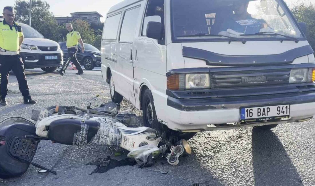 Bursa'nın Mudanya ilçesinde, motosikletle