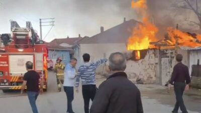 İnegöl’de bahçede yakılan ateş evi küle döndürdü