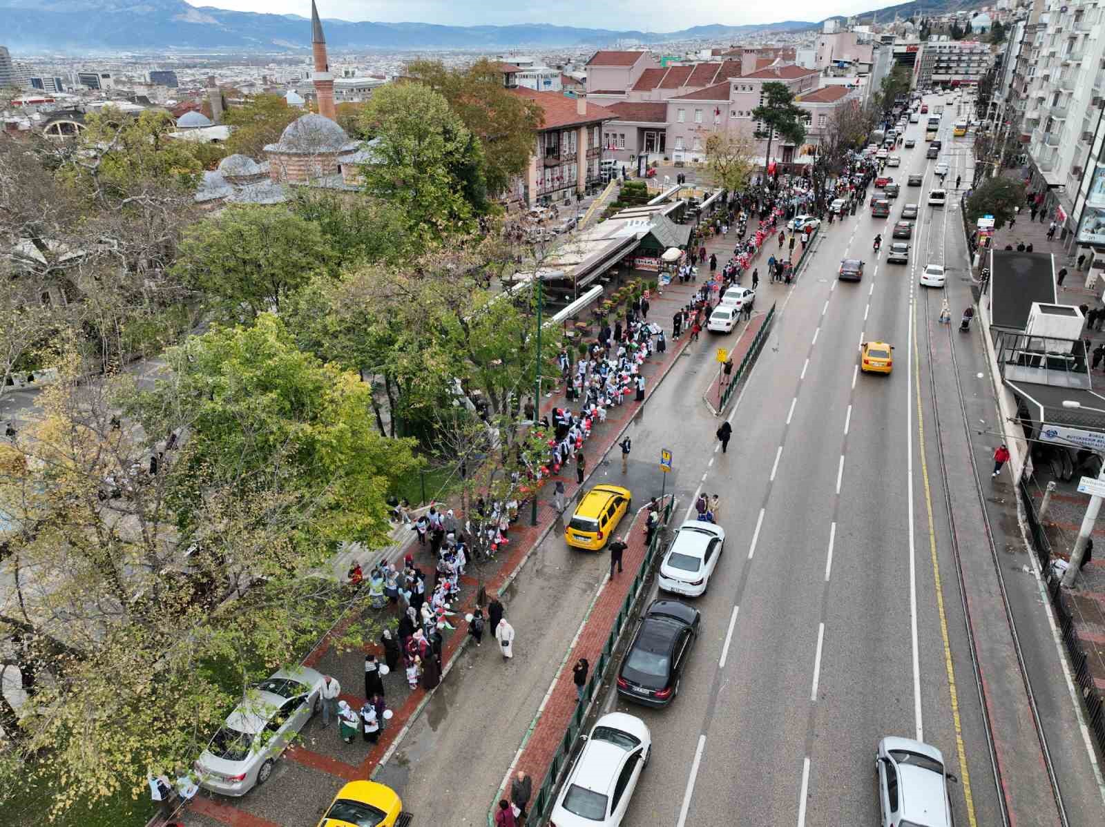 Bursa’nın çocukları Filistin için tek yürek