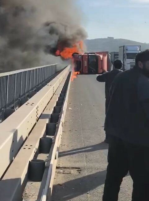 İstanbul-Bursa-İzmir Otoyolu Gemlik mevkisinde