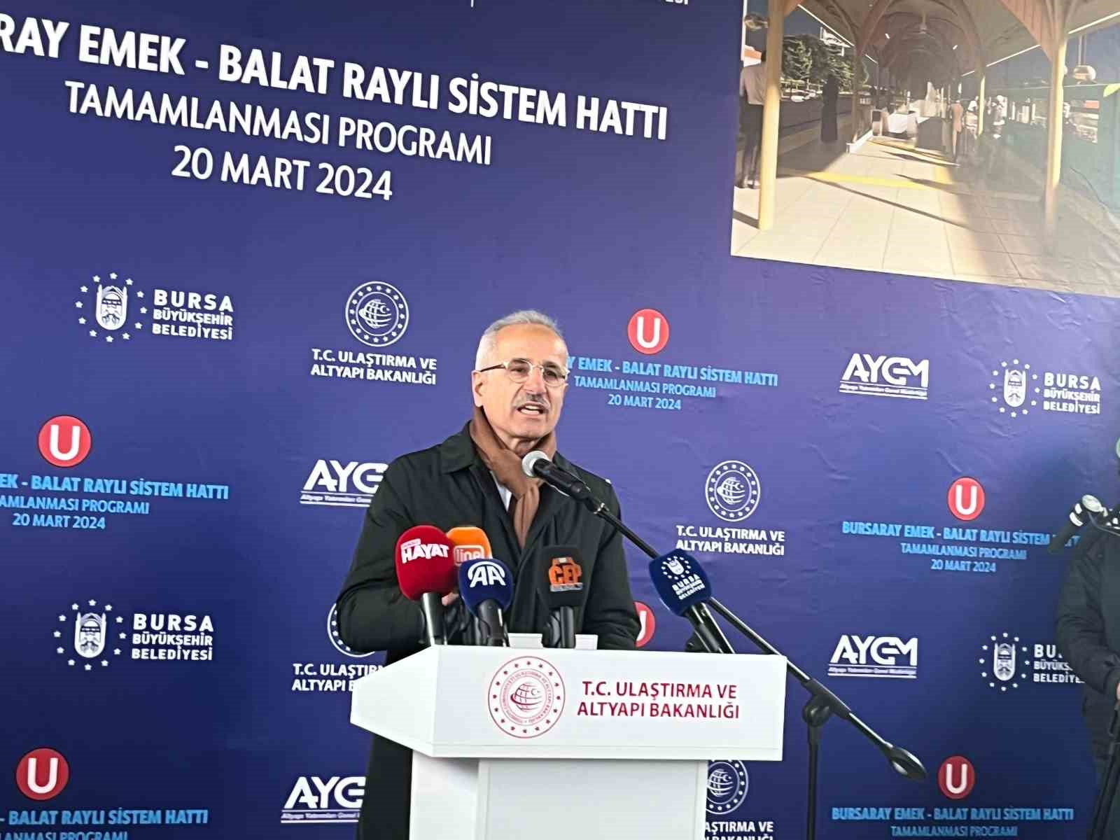 Bakan Uraloğlu: “Bursa’ya 202 milyar liralık yatırım yaptık”