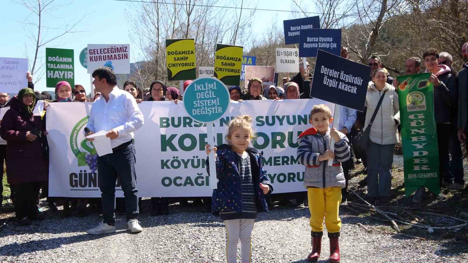 Bursa’da mermer ocağı için eylemi