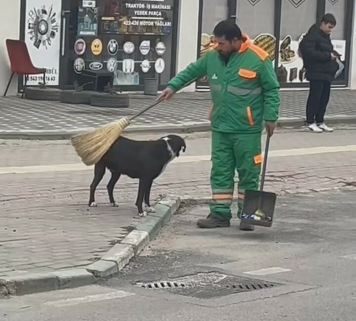 Bursa’da bir temizlik görevlisi,