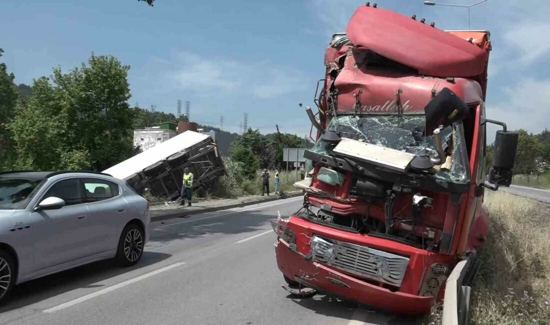 BURSA’DA KAMYON İLE ÇARPIŞAN