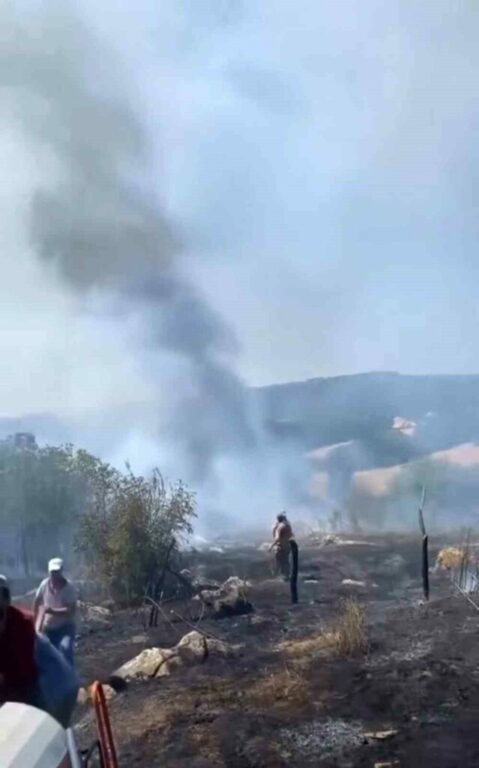 Karacabey’de otluk alanda çıkan yangın korkuttu