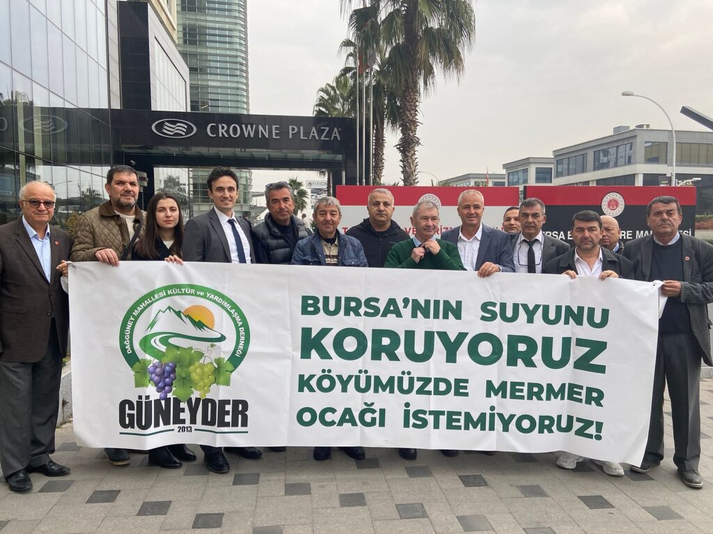 Dağgüney mermer ocağı istemiyor: Bursa’da çeşmeden su akmayacak!