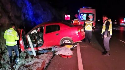 Bursa’da refüje düşen otomobilinde can verdi