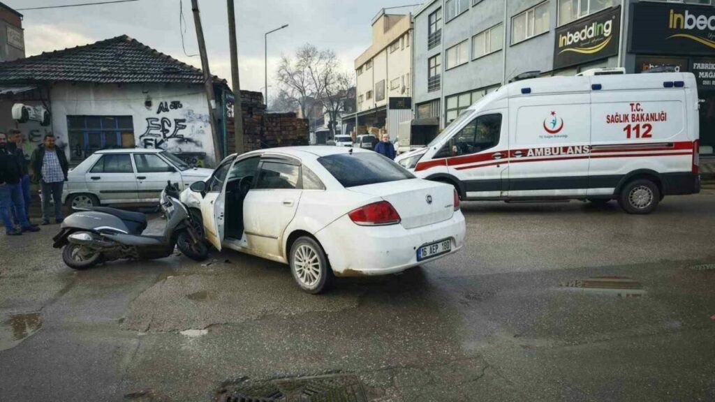 Bursa’nın İnegöl ilçesinde otomobil